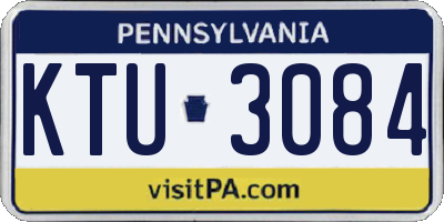 PA license plate KTU3084