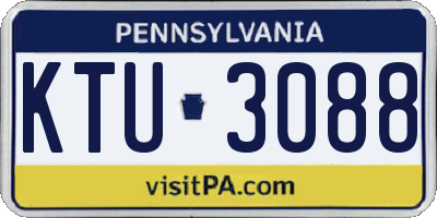PA license plate KTU3088