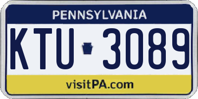 PA license plate KTU3089