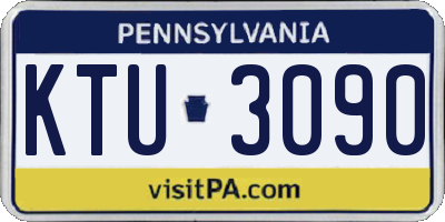 PA license plate KTU3090