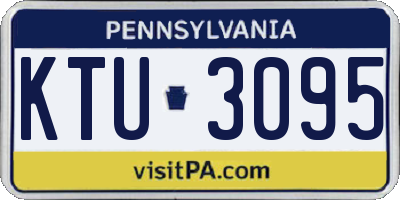PA license plate KTU3095