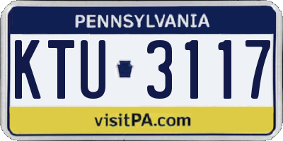 PA license plate KTU3117