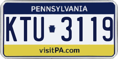 PA license plate KTU3119