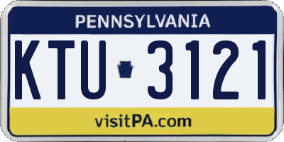 PA license plate KTU3121