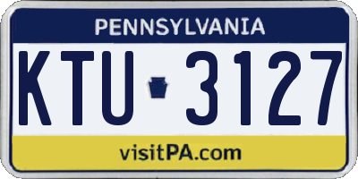 PA license plate KTU3127