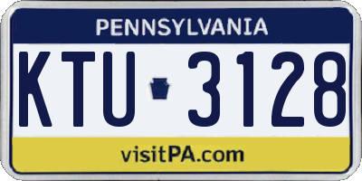 PA license plate KTU3128