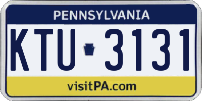 PA license plate KTU3131