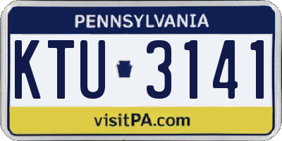 PA license plate KTU3141