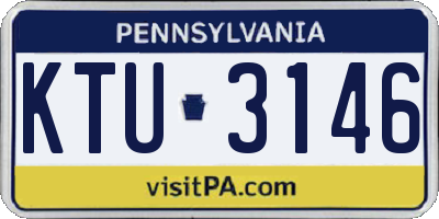PA license plate KTU3146
