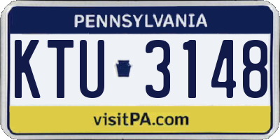 PA license plate KTU3148
