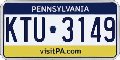 PA license plate KTU3149