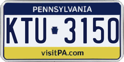 PA license plate KTU3150