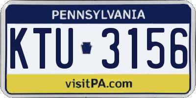 PA license plate KTU3156