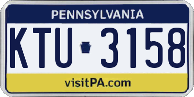 PA license plate KTU3158