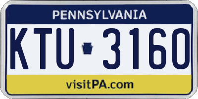 PA license plate KTU3160