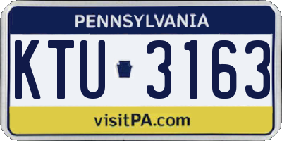PA license plate KTU3163