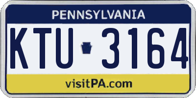 PA license plate KTU3164
