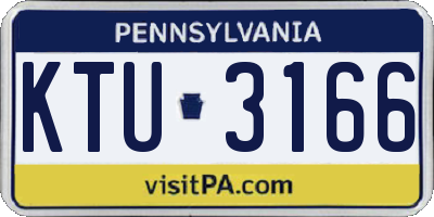PA license plate KTU3166