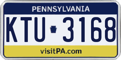 PA license plate KTU3168