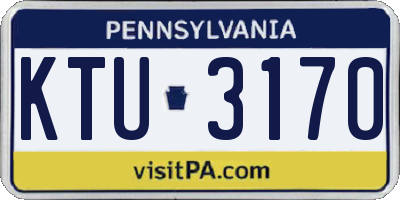 PA license plate KTU3170