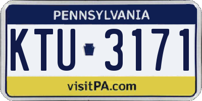 PA license plate KTU3171