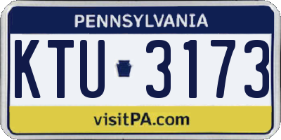 PA license plate KTU3173