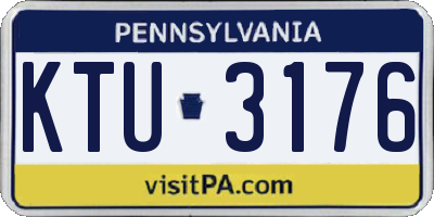 PA license plate KTU3176
