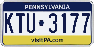 PA license plate KTU3177