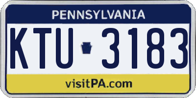 PA license plate KTU3183