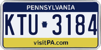 PA license plate KTU3184