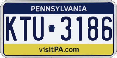 PA license plate KTU3186