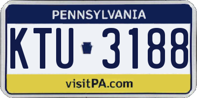 PA license plate KTU3188