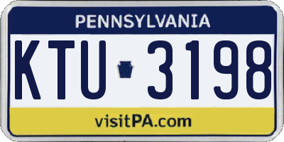PA license plate KTU3198