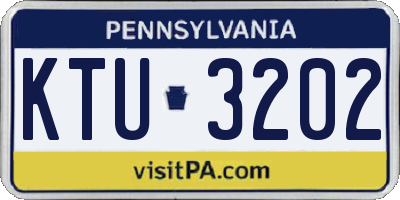 PA license plate KTU3202