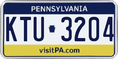 PA license plate KTU3204