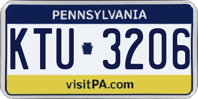 PA license plate KTU3206