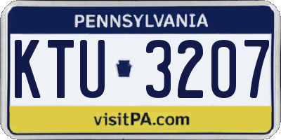 PA license plate KTU3207