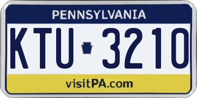 PA license plate KTU3210