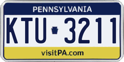 PA license plate KTU3211