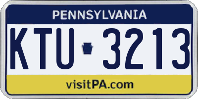 PA license plate KTU3213