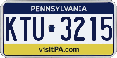 PA license plate KTU3215