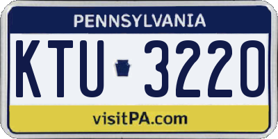 PA license plate KTU3220
