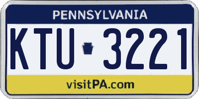 PA license plate KTU3221