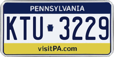 PA license plate KTU3229