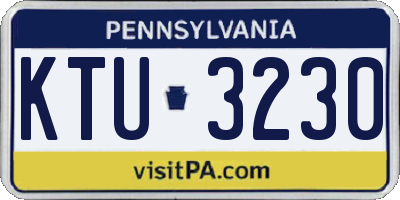 PA license plate KTU3230