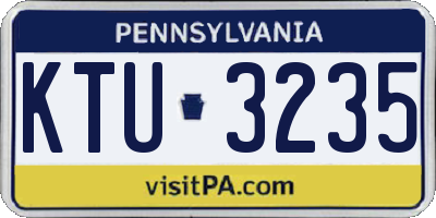 PA license plate KTU3235
