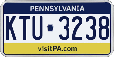 PA license plate KTU3238