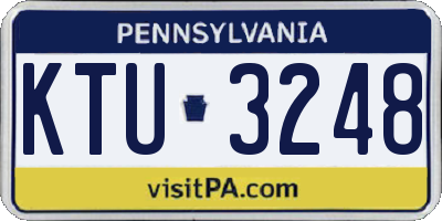 PA license plate KTU3248