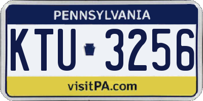 PA license plate KTU3256