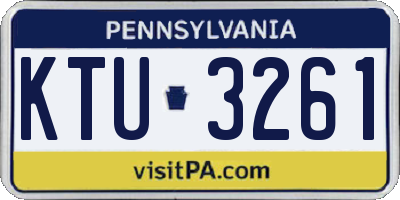 PA license plate KTU3261